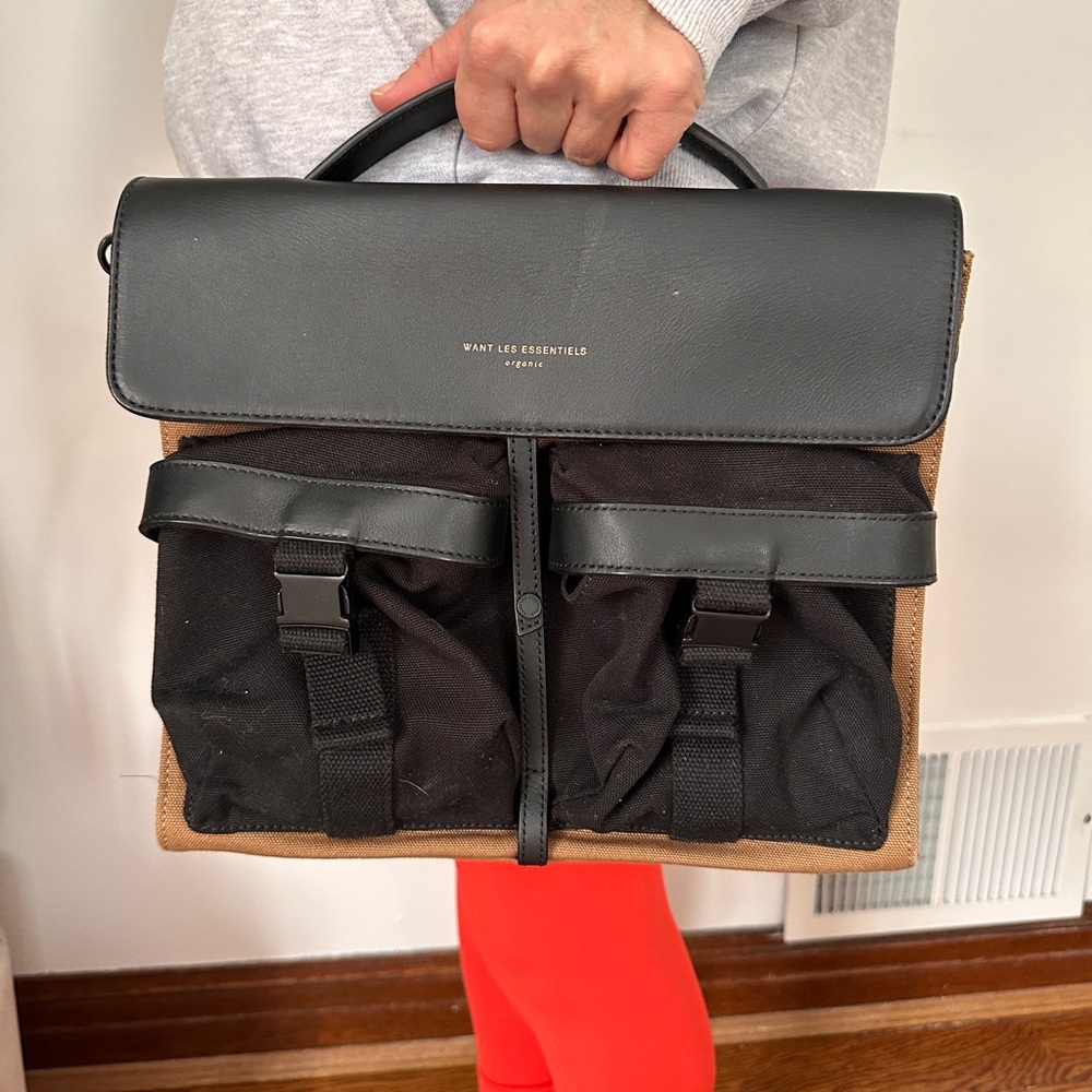 Want Les Essentiels Black and Brown Backpack